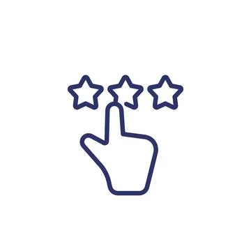 Tap for feedback line icon Stock Illustration