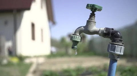 Tap in the garden Stock Footage 63493077