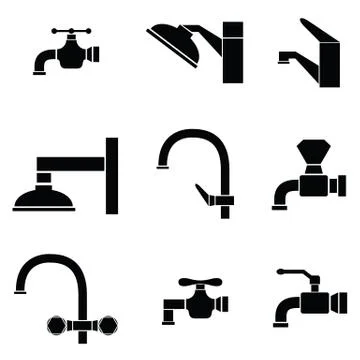 Tap icon set Stock Illustration