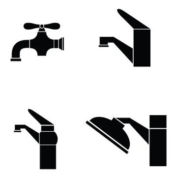 Tap icon set Illustrazione stock