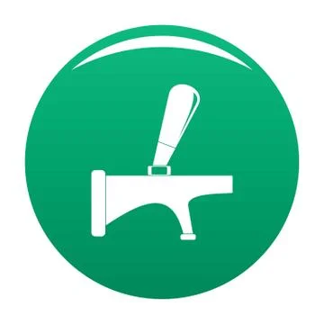 Tap icon vector green Stock Illustration