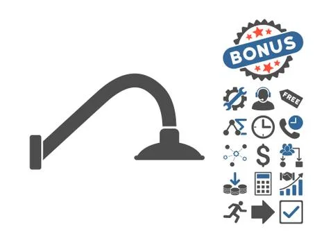 Tap Mixer Flat Vector Icon With Bonus Stock Illustration