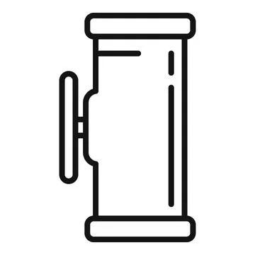 Tap pipe icon outline vector. Water metal Stock Illustration