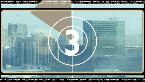 Tap play, countdown rotating, brown wedge sweeping, numerals decreasing, showing Stock-Footage 340674648