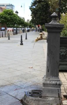 Tap with running water Stock Photos