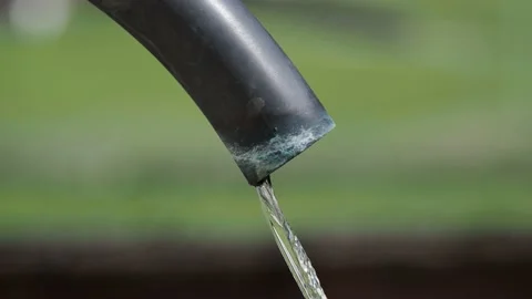 Tap of spring source in the sunshine Stock Footage 217366881