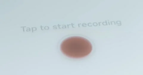 Tap to Start Recording function Stock Footage 314879486