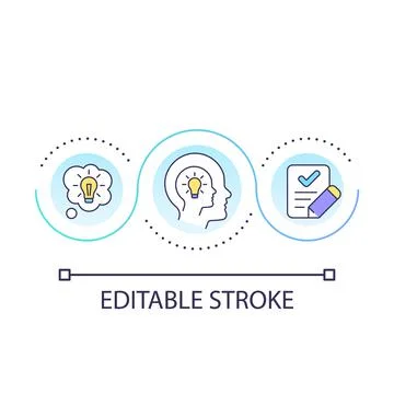 Tap into subconscious loop concept icon Stock Illustration