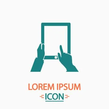 Tap Tablet computer symbol Stock Illustration