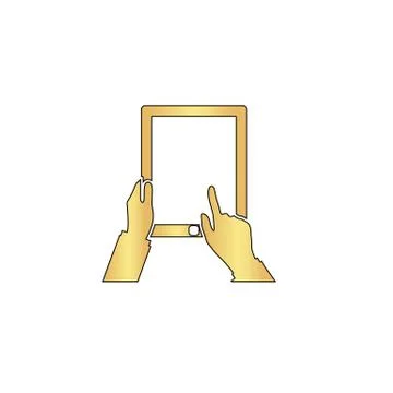 Tap Tablet computer symbol Stock Illustration