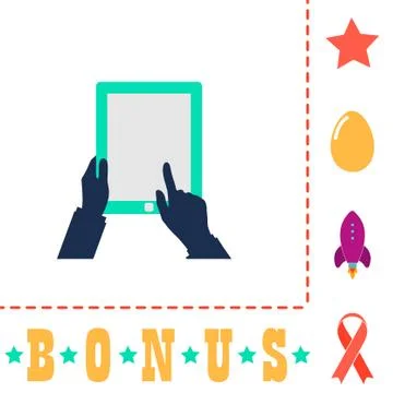 Tap Tablet computer symbol Stock Illustration
