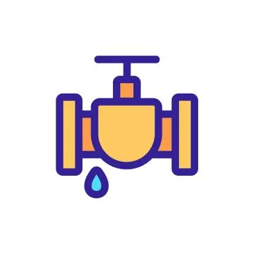 Tap vent icon vector. Isolated contour symbol illustration Illustration