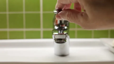 Tap for washing hands Stock Footage 129550635