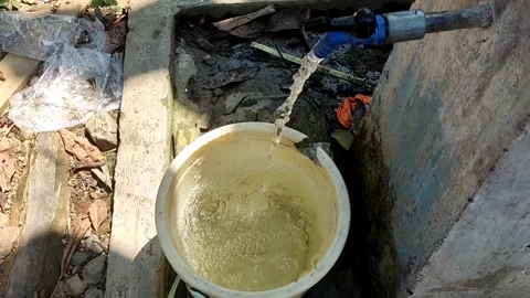 Tap water 4K Video stock 244766233