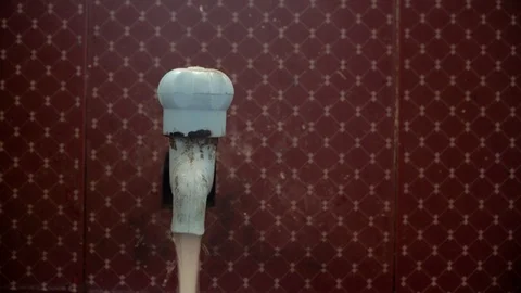 Tap water closing with hands pollution wastage close up 4k house Stock Footage 123725474