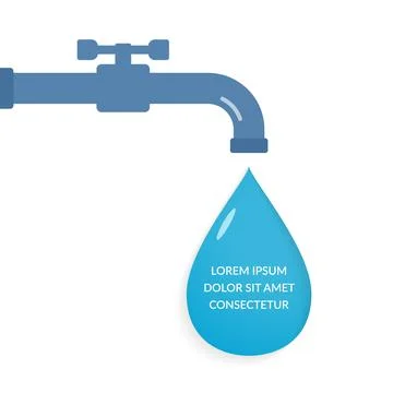 Tap with Water Drop Illustrazione stock