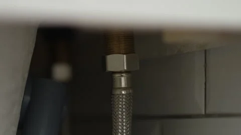 Tap water pipe installation Stock Footage 260336514