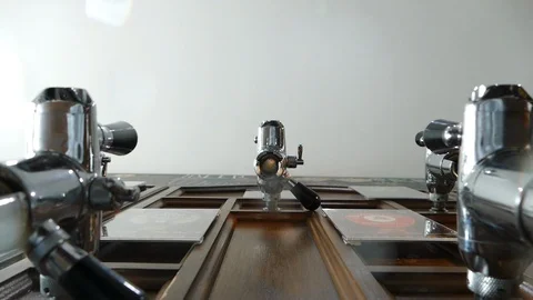 Tap from which beer is dripping directly into the lens. Beer bottling plant Stock Footage 113060298