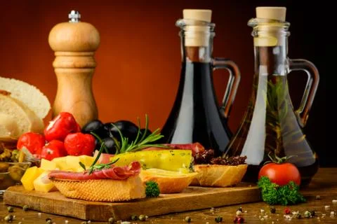 Tapas and spices Stock Photos