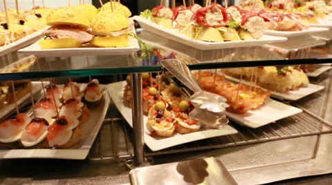 Tapas Bar in Barcelona, Spain Stock Footage 38128508