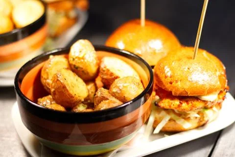 Tapas burger Foto stock