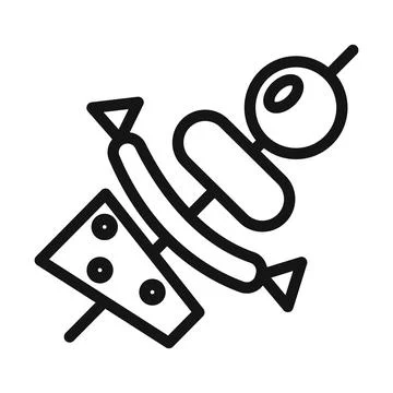 Tapas icon mark in filled style Stock Illustration