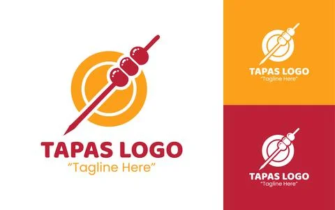 Tapas Logo Creative Spanish Bar Branding Stock Illustration