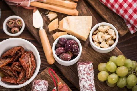 Tapas made for sharing at party or in bar Stock Photos