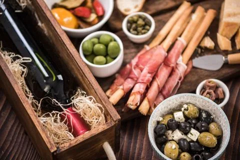 Tapas made for sharing at party or in bar Stock Photos