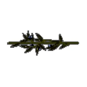 Tapas olive border divider pixel art vector illustration Stock Illustration
