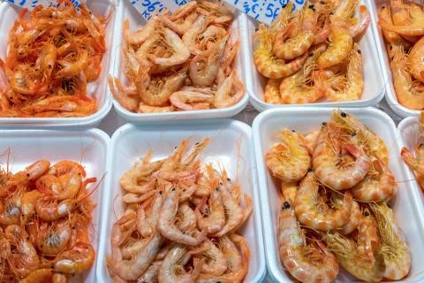 Tapas with shrimps Stock Photos