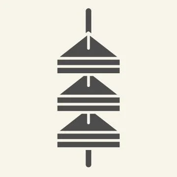 Tapas solid icon. Canape vector illustration isolated on white. Sandwiches glyph Stock Illustration