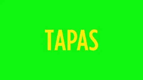 Tapas text animation on green screen 動画素材 329140282