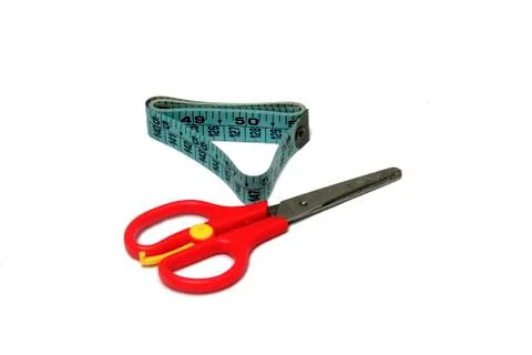 Tape and Scissors Foto stock