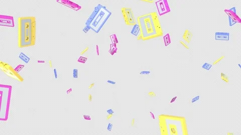 Tape Cassette Blast Stock Footage 255578181