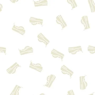 Tape dispenser glyph seamless pattern Stock Illustration