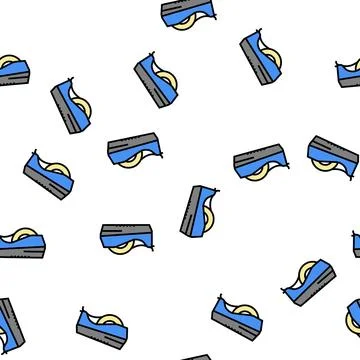 Tape dispenser vector seamless pattern Stockillustratie