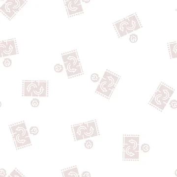 Tape duplication glyph seamless pattern Illustrazione stock