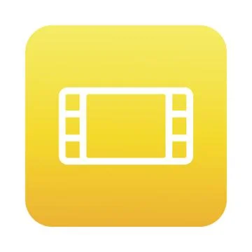 Tape film interface block gradient style icon Stock Illustration
