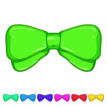 Tape gold bow cartoon vector graphic Stock Illustration