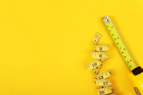 Tape measure for construction engineers Stock Photos
