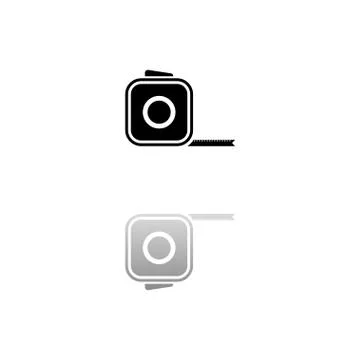 Tape measure icon flat Stock Illustration