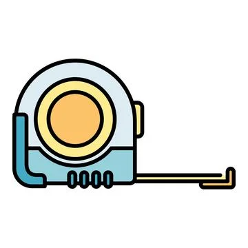Tape measure representing precision, work, and building Stock Illustration