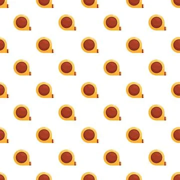 Tape measure seamless pattern illustrating construction and diy concepts Stock Illustration