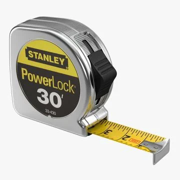 Metal retractable measuring tape 3D model