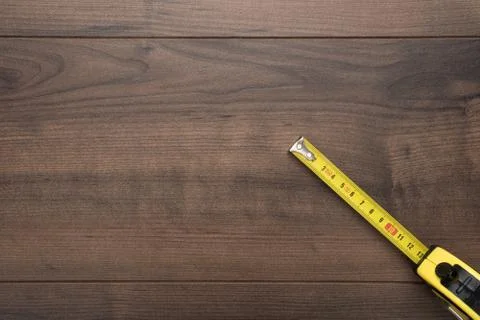 Tape measure on table Stock Photos