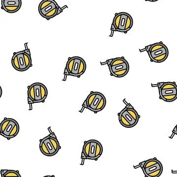 Tape meter measure accessory vector seamless pattern Illustrazione stock