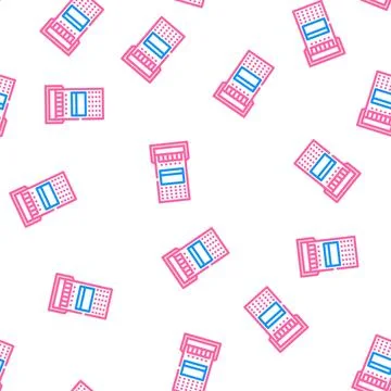 Tape player retro gadget vector seamless pattern イラスト素材