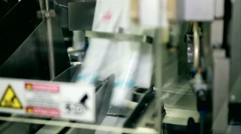 Tape producing toothpaste Stock Footage 42135523