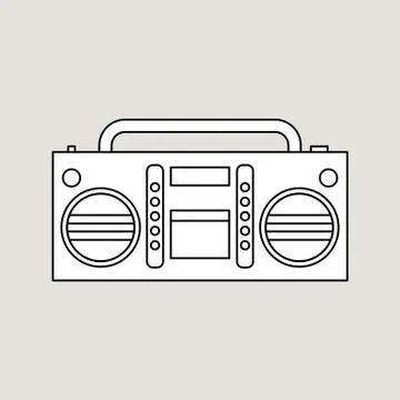 Tape recorder. Stock Illustration